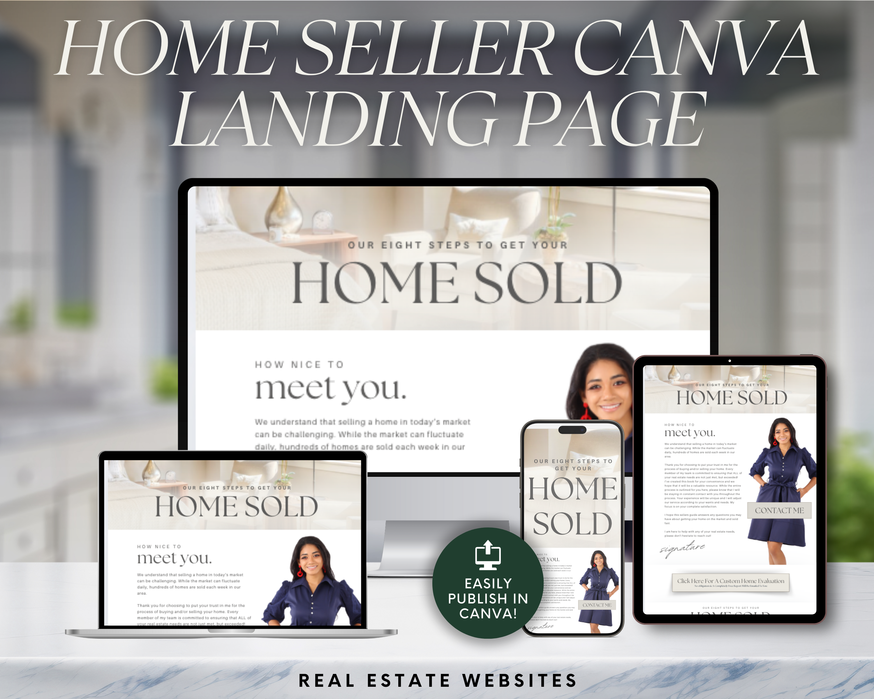 Home Seller Landing Pages - Peaceful Design Style