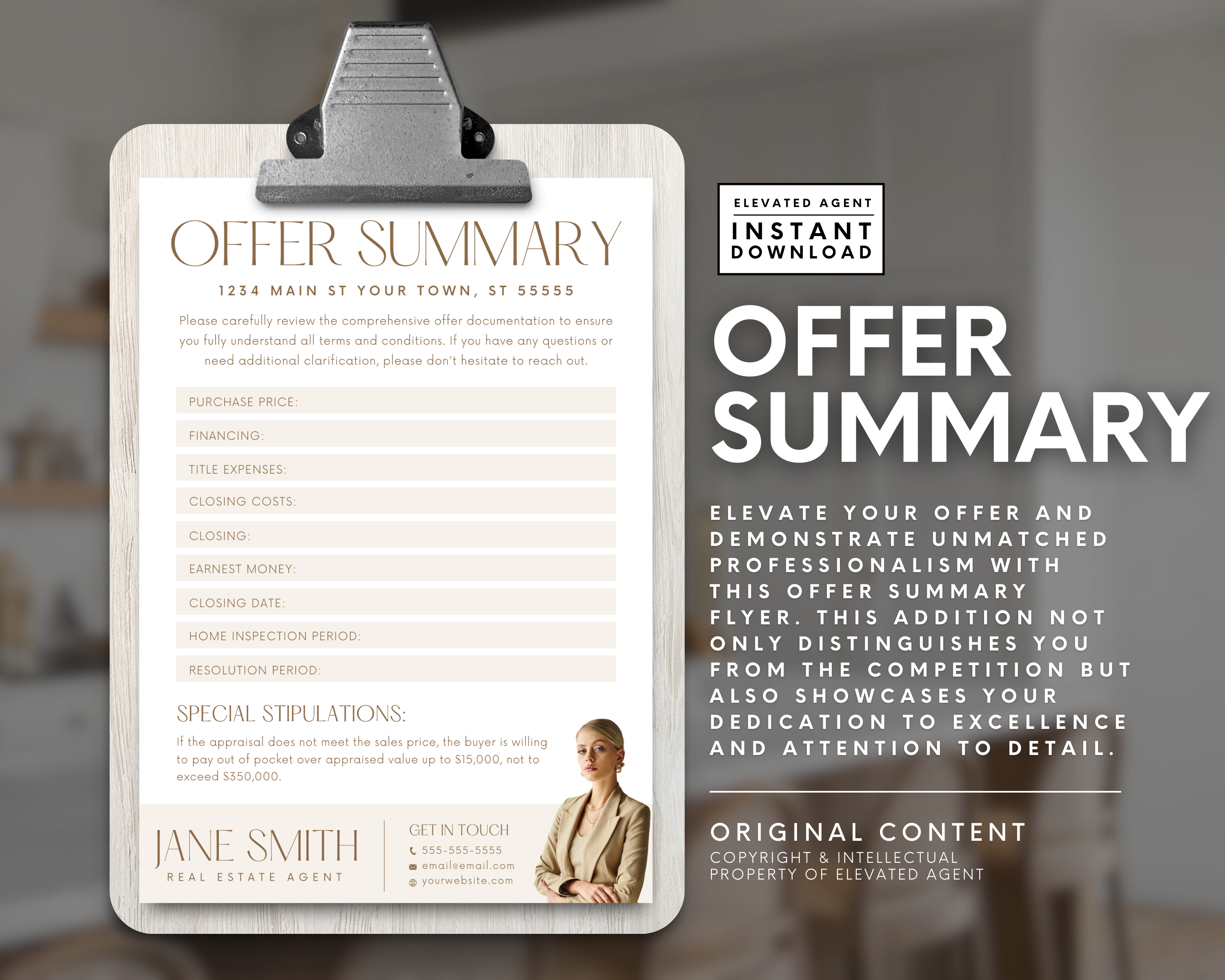 Real Estate Offer Summary Flyer