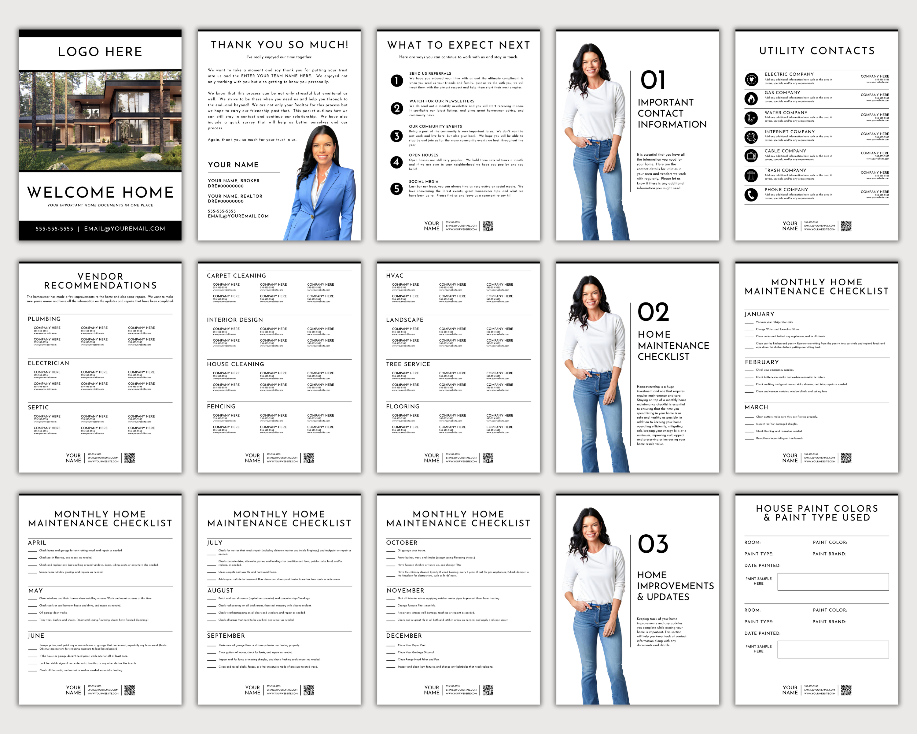 Client Welcome Packet Template, Realtor Closing, Real Estate Marketing, New Client Packet, Home Buyer Guide, Real Estate Flyer, Buyer Packet