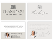 Real Estate Client Referral Folded Thank You Card, Agent Referral Card, Real Estate Template, Realtor Marketing, Real Estate Flyer, Canva