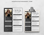 Real Estate Resume Template, Professional Resume Template, Realtor Resume, Real Estate Interview, Real Estate CV, Canva Template, ATS Friendly