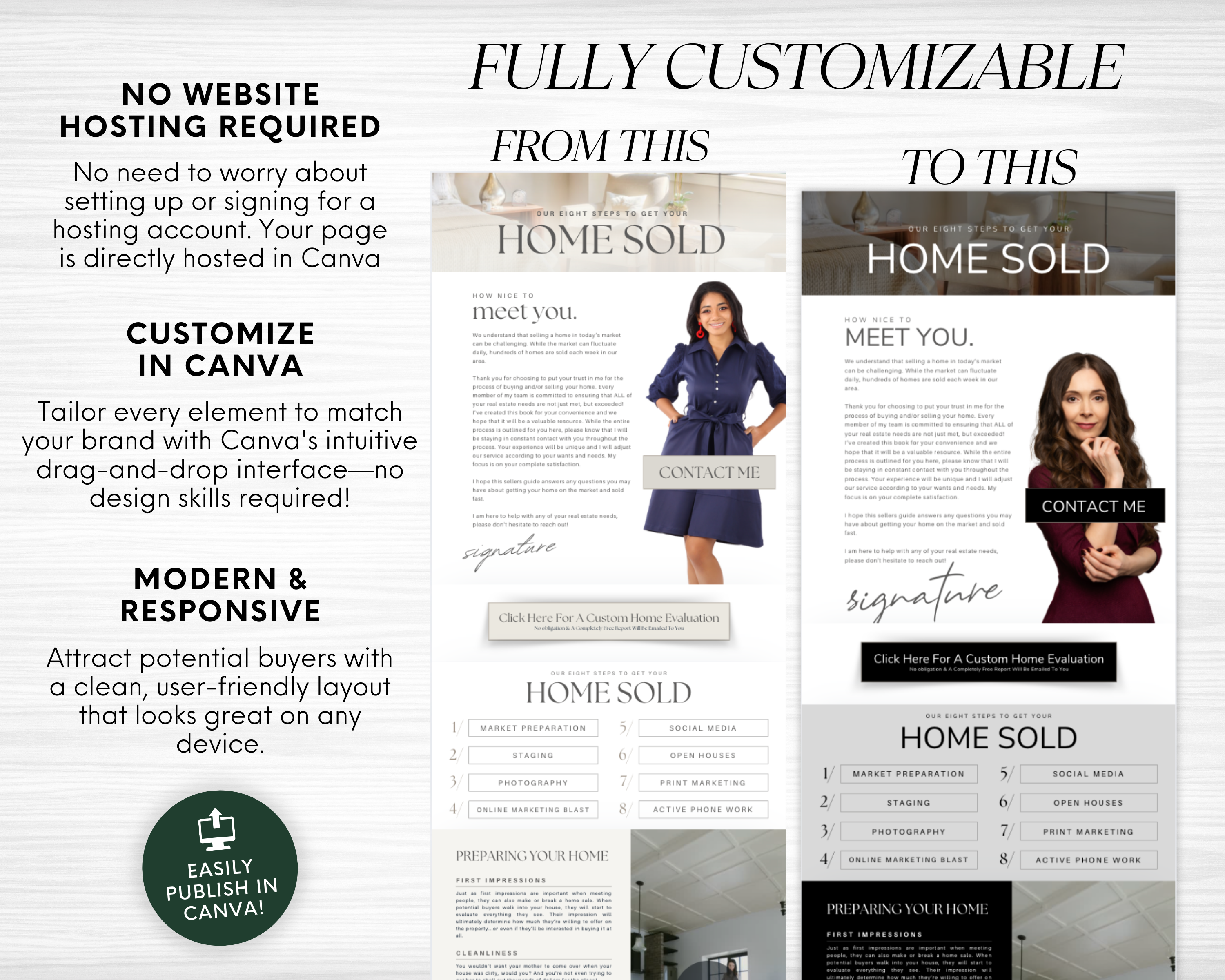 Home Seller Landing Pages - Peaceful Design Style