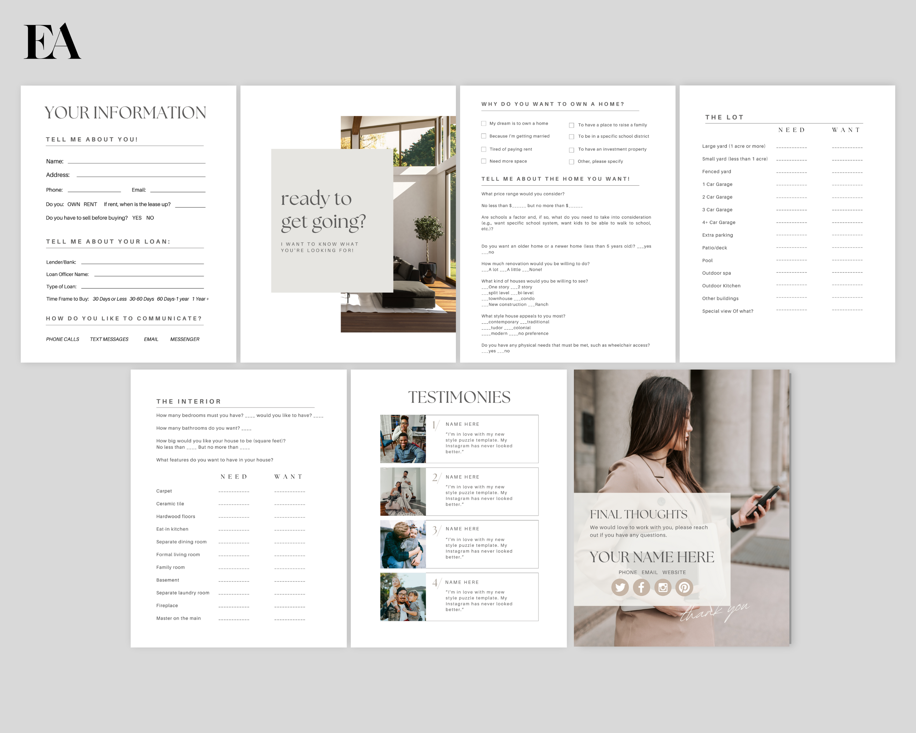 Real Estate Client Welcome Packet, Real Estate Flyer, New Client Packet, Client Onboarding, Realtor Marketing, Canva Template, Buyer Guide