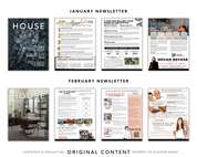 real estate newsletter, real estate newsletter template, newsletter template, real estate templates, real estate monthly newsletter