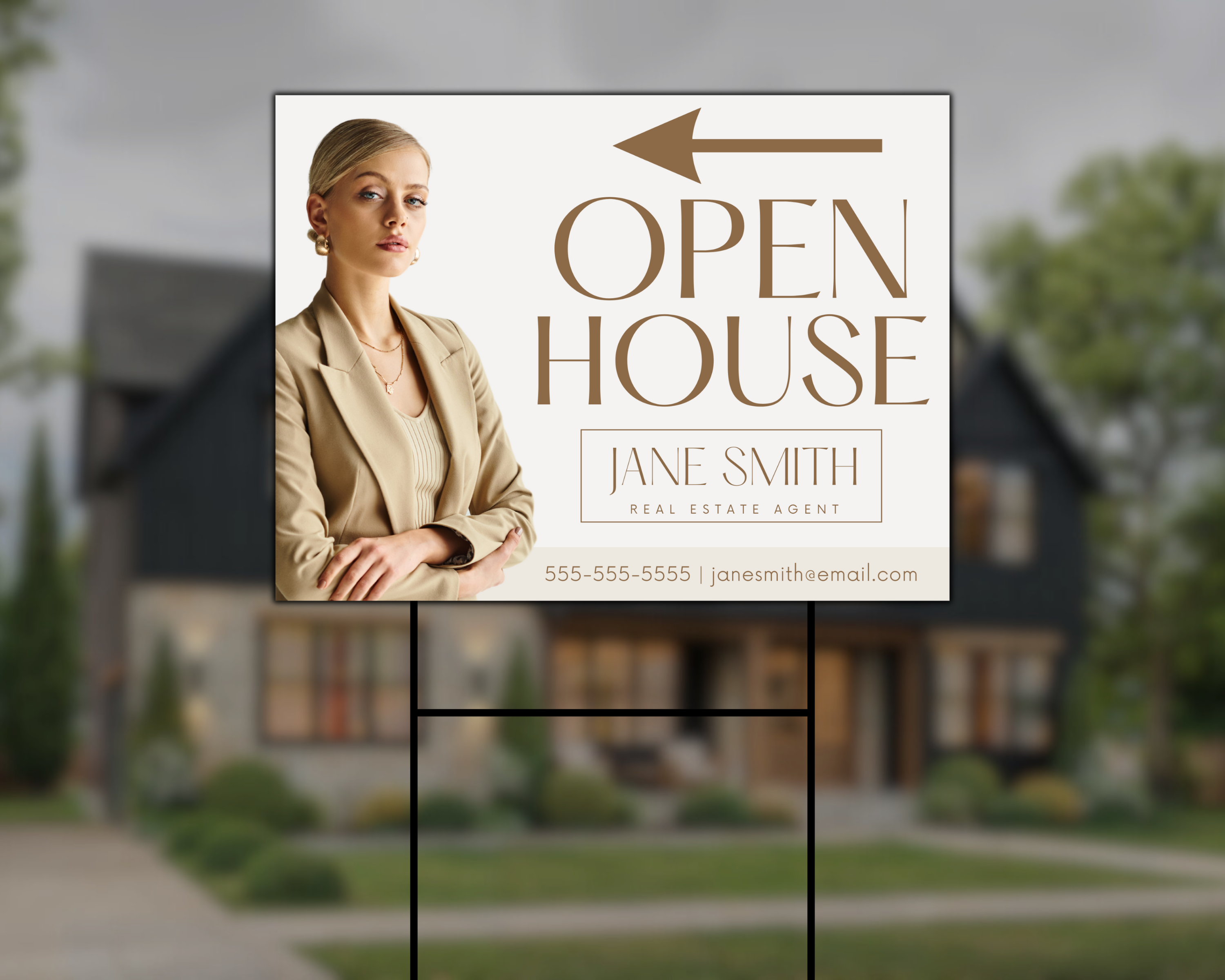 Open House Yard Sign, Real Estate Sign, Yard Sign Template, Realtor Marketing, Open House Flyer, Real Estate Template, Realtor Yard Sign