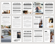 Real Estate New Construction Guide, Real Estate Farming, New home Construction Checklist, Real Estate Marketing, Home Builder Canva Template