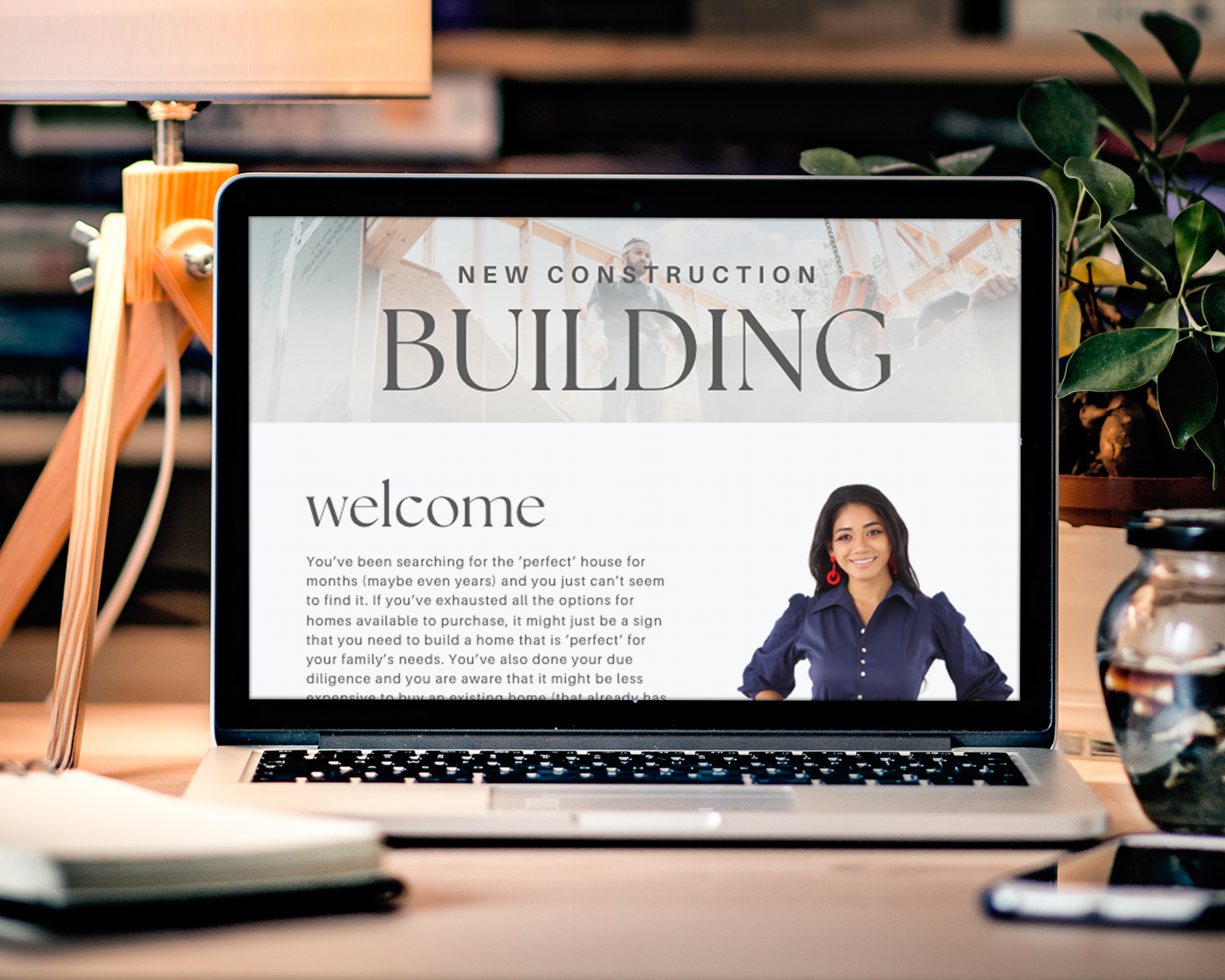 New Construction Landing Pages - Peaceful Design Style