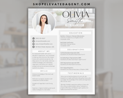 Resume Templates for Real Estate Agents, Professional Resume Templates, Real Estate Marketing, ATS Friendly Resume, Canva Resume, CV