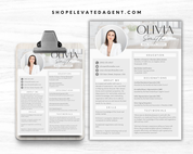 Resume Templates for Real Estate Agents, Professional Resume Templates, Real Estate Marketing, ATS Friendly Resume, Canva Resume, CV