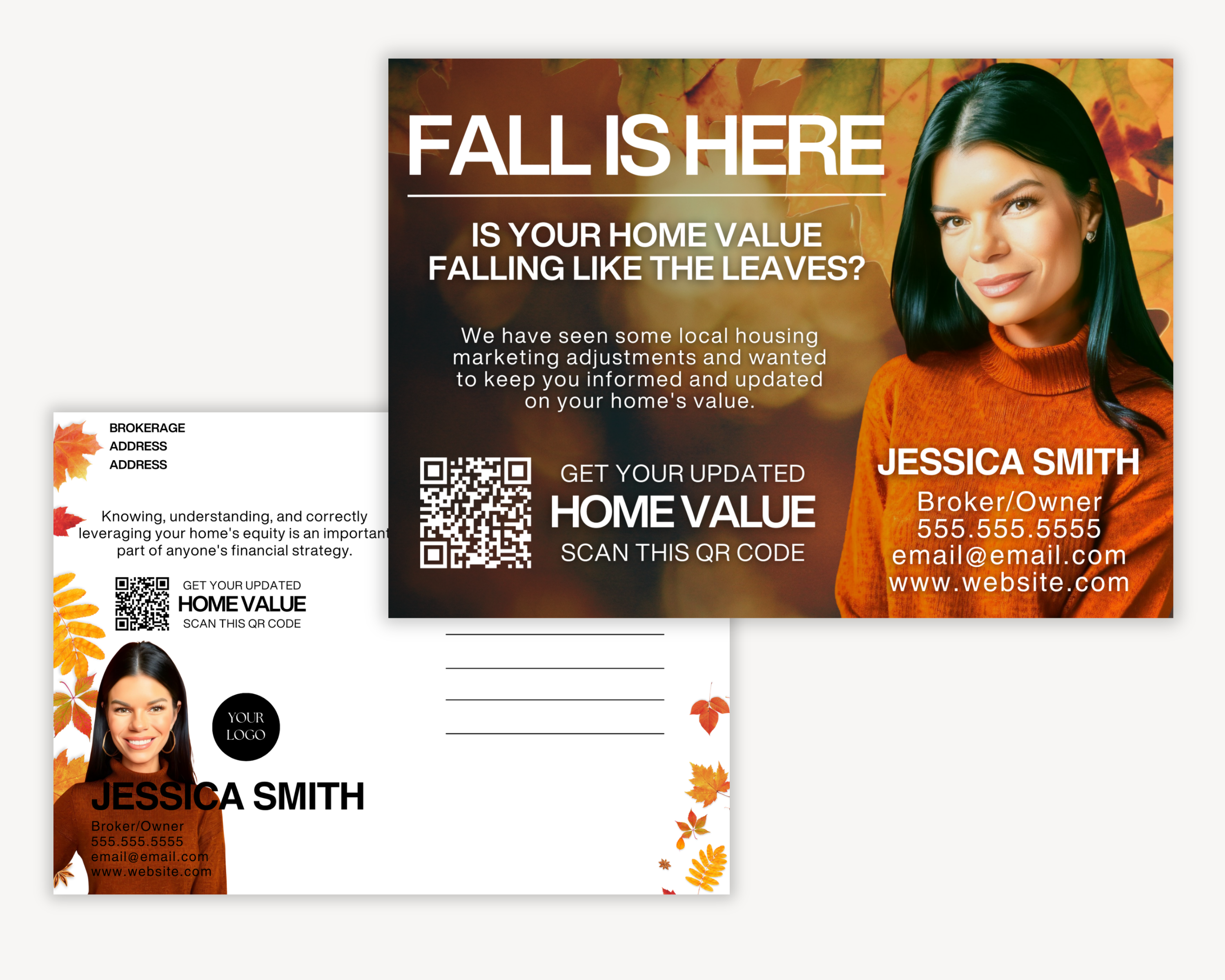 Real Estate Fall CMA Bundle, Hello Neighbor Postcard, Fall Real Estate, CMA Door Hanger, Real Estate Farming, CMA Emails, Realtor Marketing