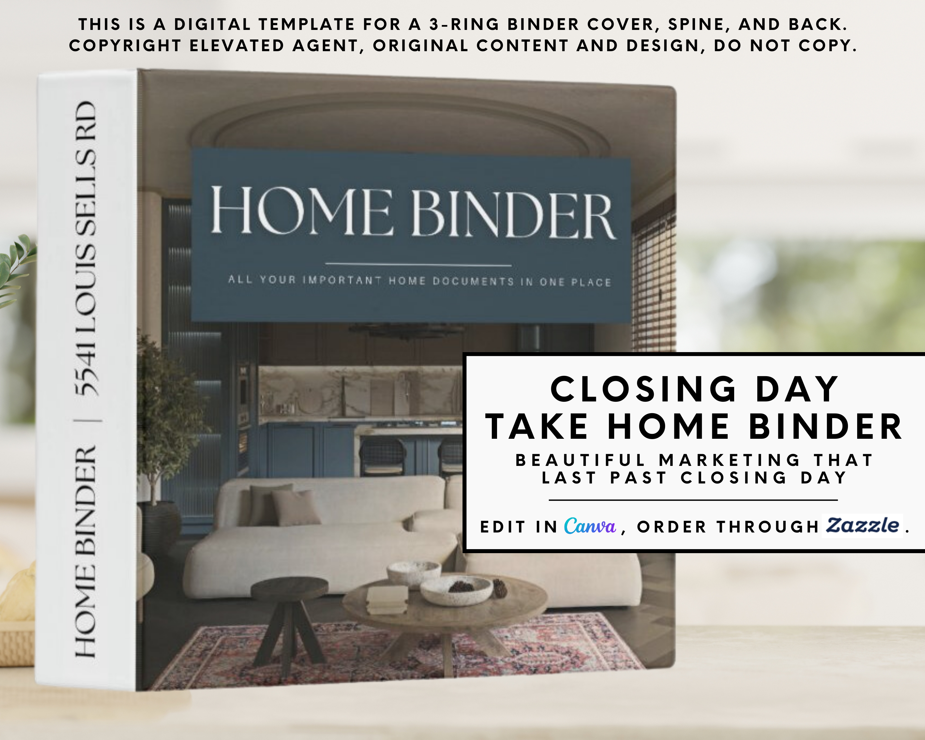 Real Estate Home Binder, Realtor Closing Gift, Real Estate Marketing, Closing Binder, House Binder, Home Buyer