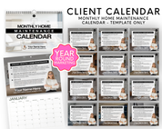 Home Maintenance Calendar - Classic Design Style