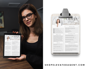 Resume Templates for Real Estate Agents, Professional Resume Templates, Real Estate Marketing, ATS Friendly Resume, Canva Resume, CV