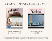 Real Estate Marketing Bundle Real Estate checklist templates Pink Playful Bundle 2 Real Estate Template 