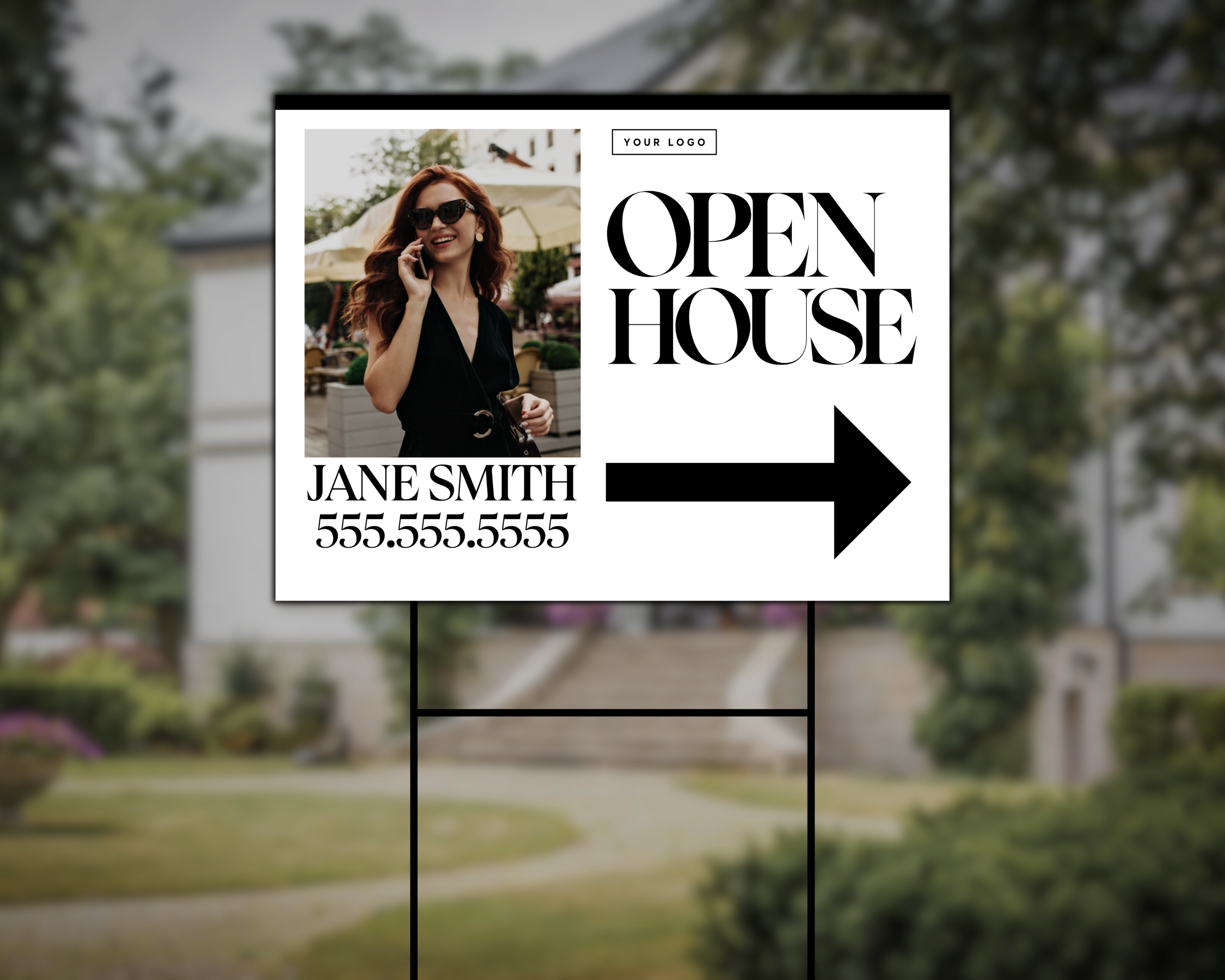 Real Estate Open House Yard Sign, Realtor Open House Sign, For Sale Yard Sign, Open house Flyer, Real Estate Marketing, Realtor Flyer, Canva