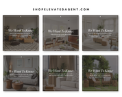 Realtor Social Media Template, Real Estate Marketing, Realtor Instagram Posts, Real Estate Content, Social Media Planner, Real Estate Flyer