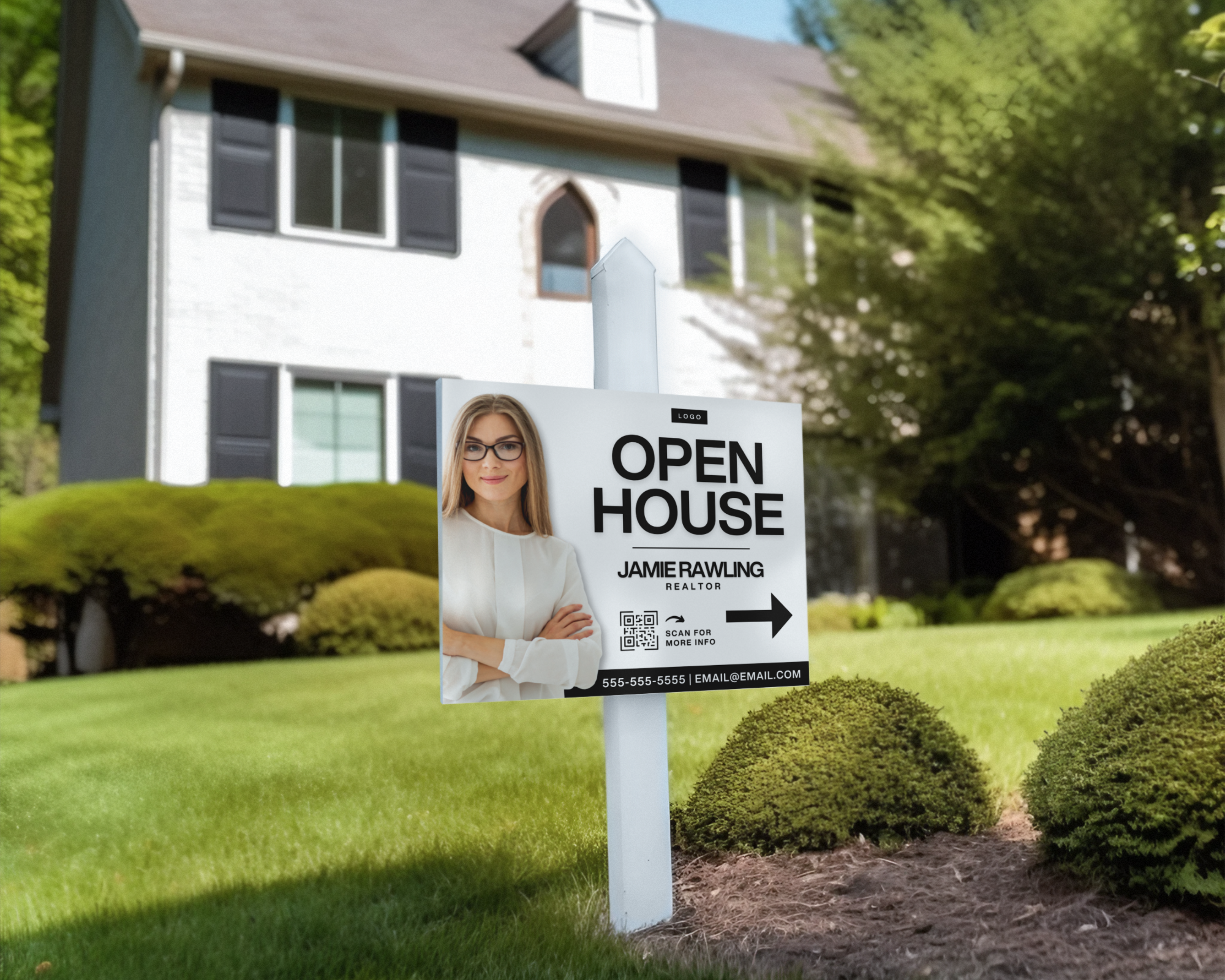 Directional Yard Sign - Classic Design Style