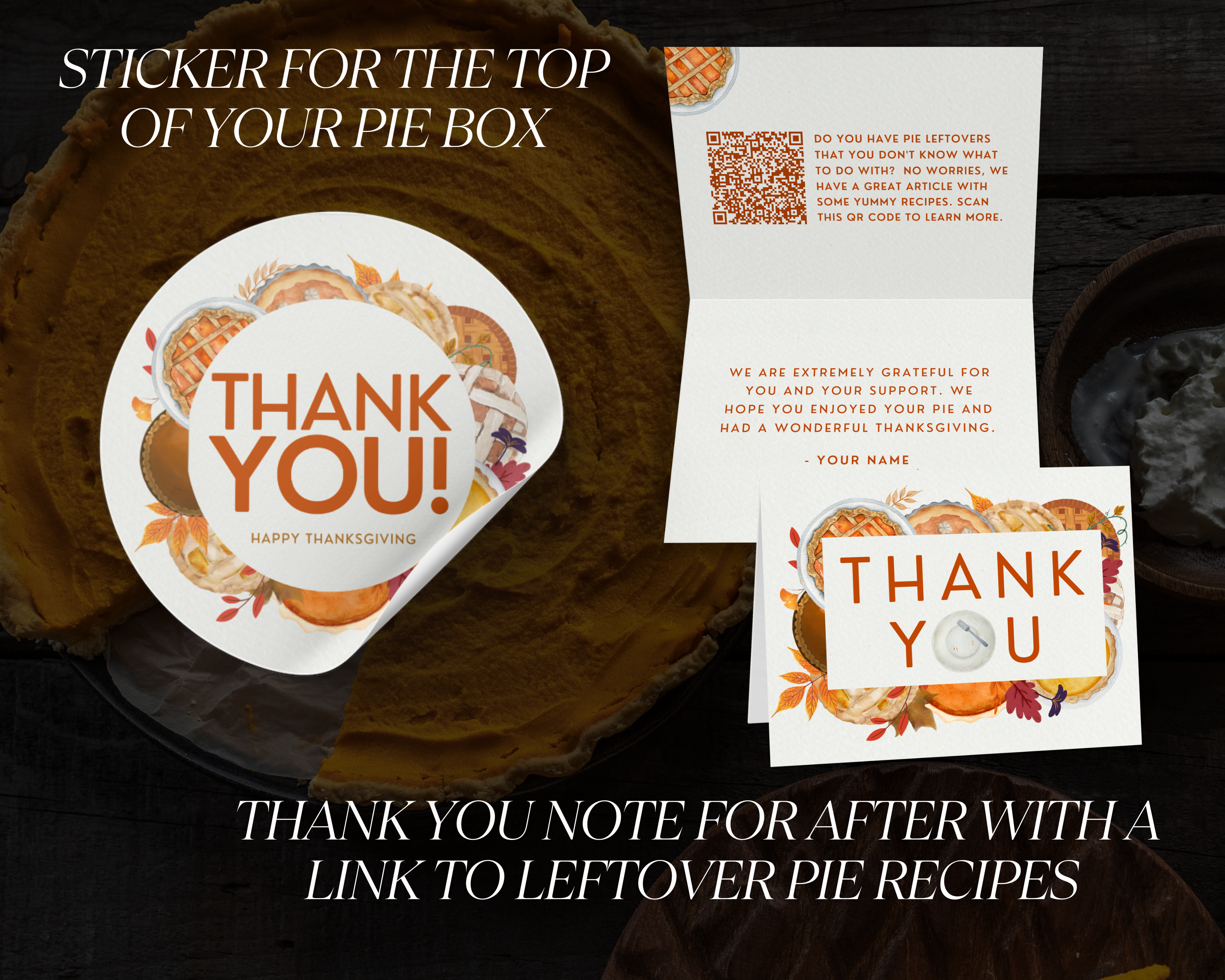 Thanksgiving Pie Give-A-Way Event Bundle 4 - Real Estate Event Templates