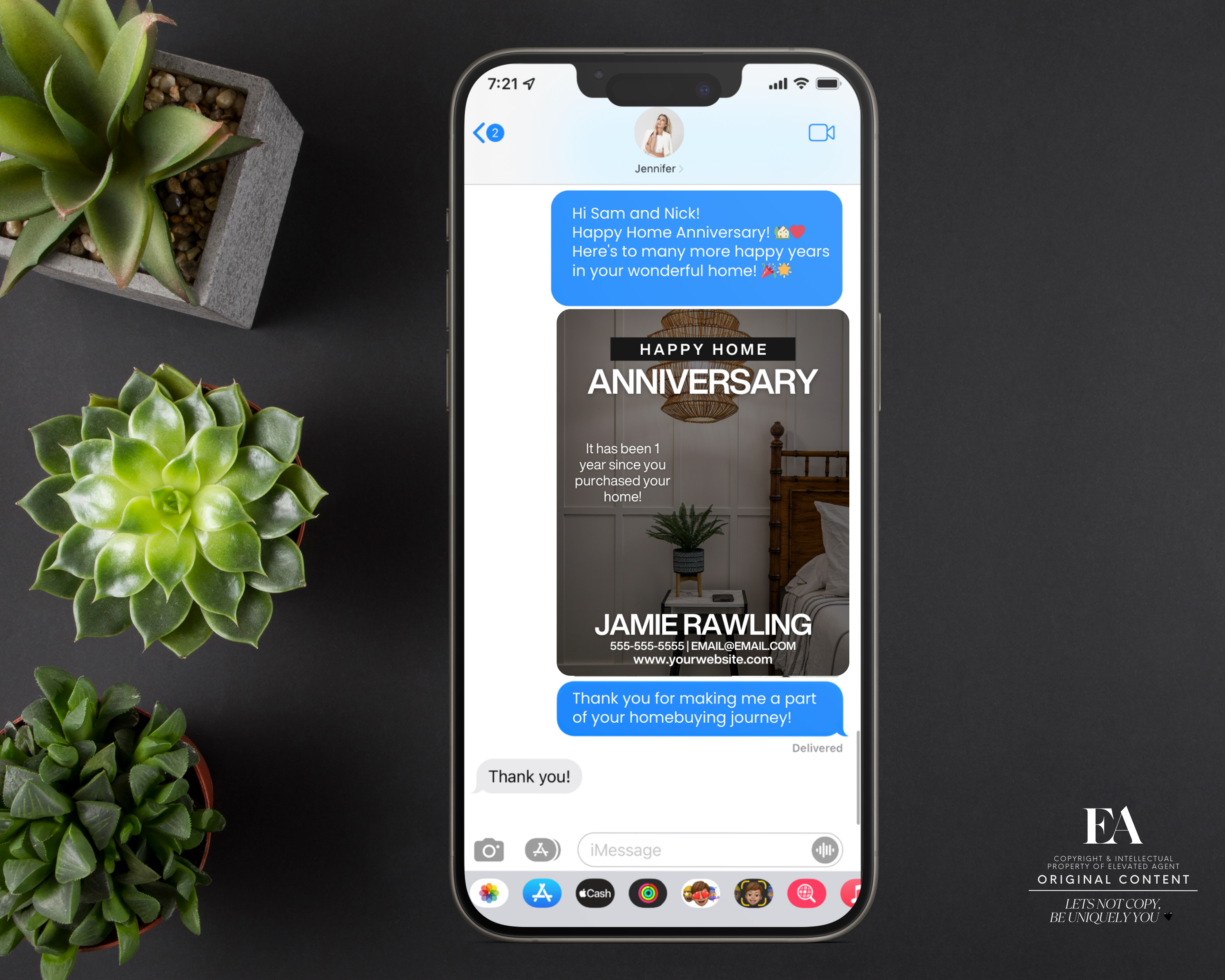 Home Anniversary Text Message, Realtor Marketing, Real Estate Template, Text Message Template, Real Estate Anniversary, Realtor Flyer