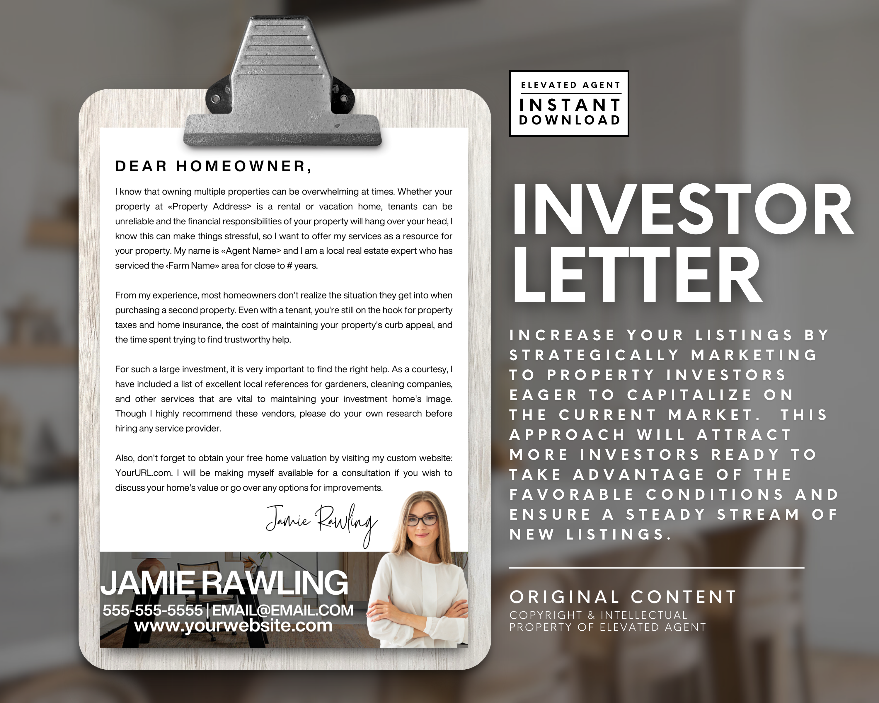 Real Estate Investor Letter, Homeowner Guide, Real Estate Mailer, Realtor Marketing, Investment Property, Real Estate Farming, Canva Template