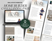 Home Builder Landing Pages - Peaceful Design Style