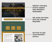 Open House Canva Landing Pages - Exclusive Design Style