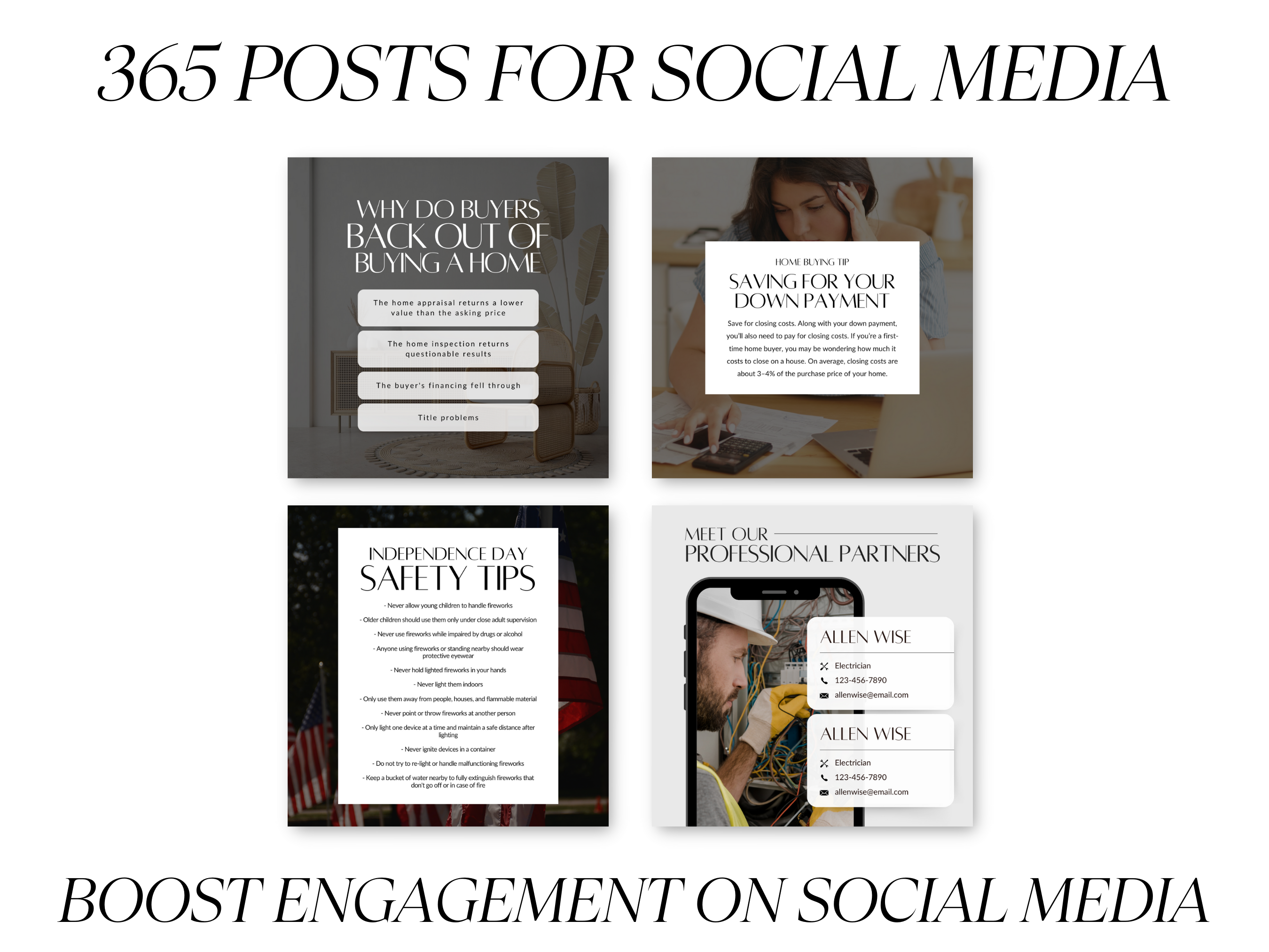 365 Real Estate Social Media Posts, Social Media Bundle, Realtor Social Media, Social Media Planner, Realtor Instagram Marketing Template