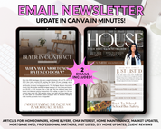 Real Estate Email Newsletter, August 2024 Newsletter Template, Realtor Newsletter, Email Template, Realtor Marketing, Real Estate Flyer