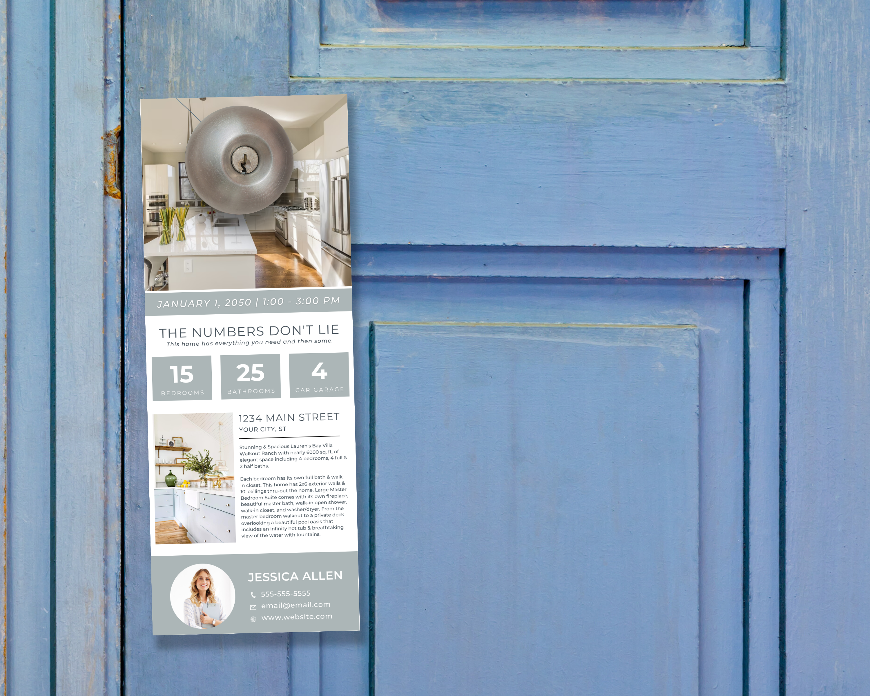 Real Estate Template – Open House Door Hanger