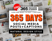 NATURAL Social media posts - 1 Year  Bundle