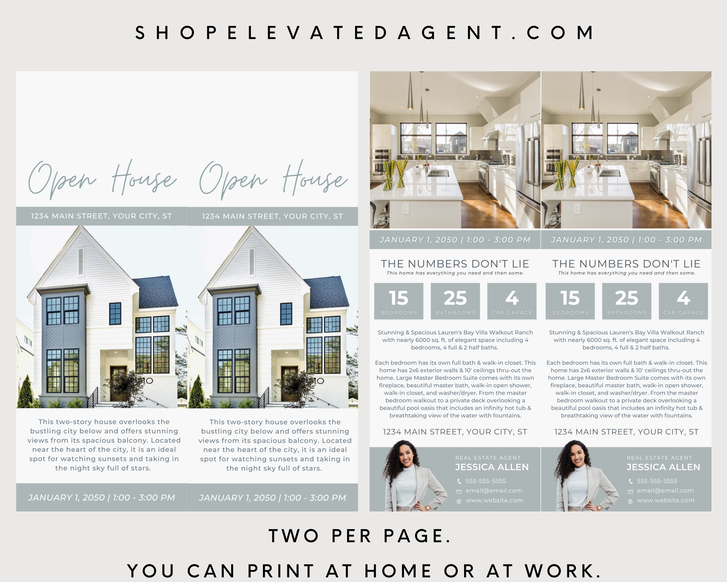 Real Estate Template – Open House Door Hanger