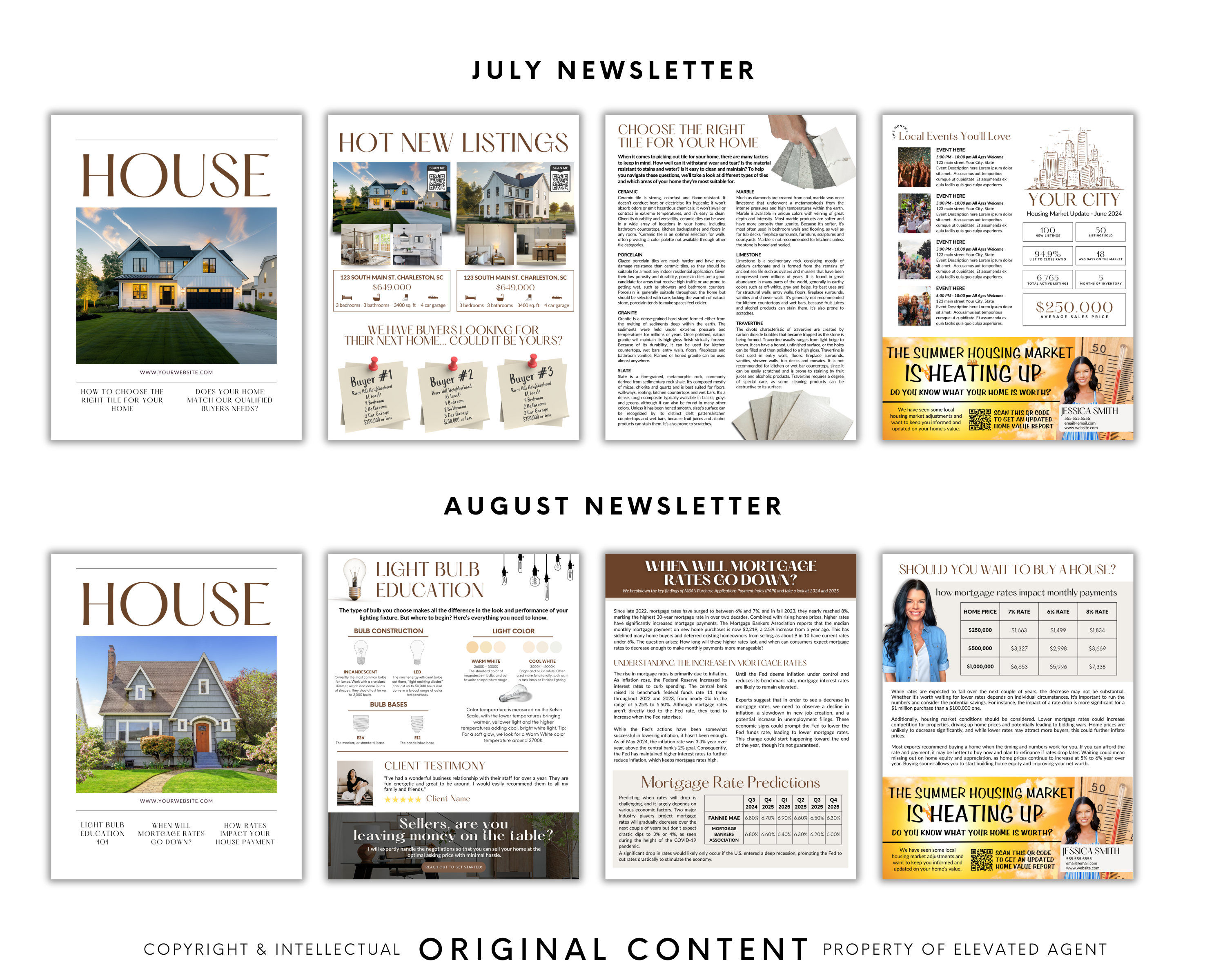 12-Month Real Estate Newsletter Bundle