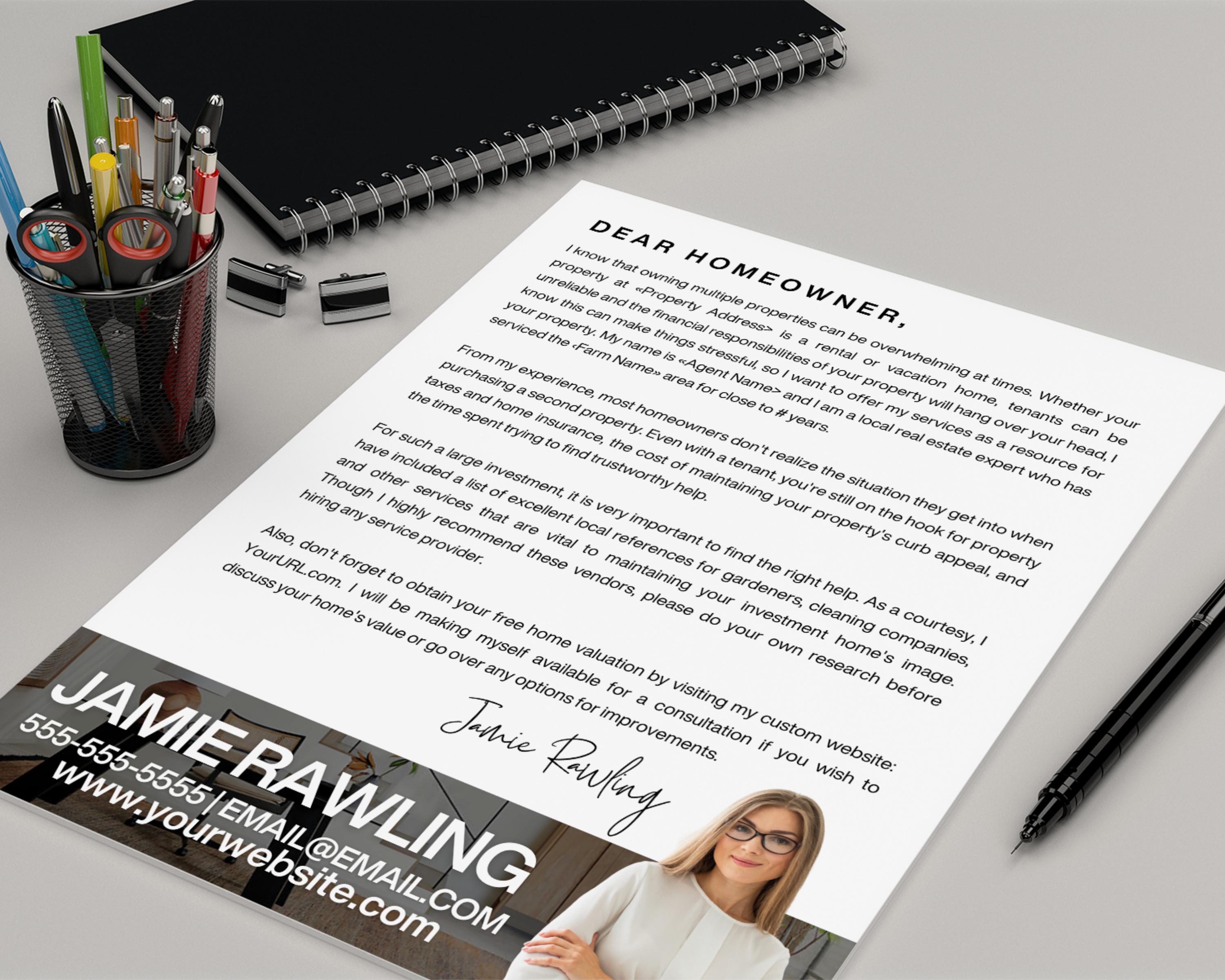 Real Estate Investor Letter, Homeowner Guide, Real Estate Mailer, Realtor Marketing, Investment Property, Real Estate Farming, Canva Template