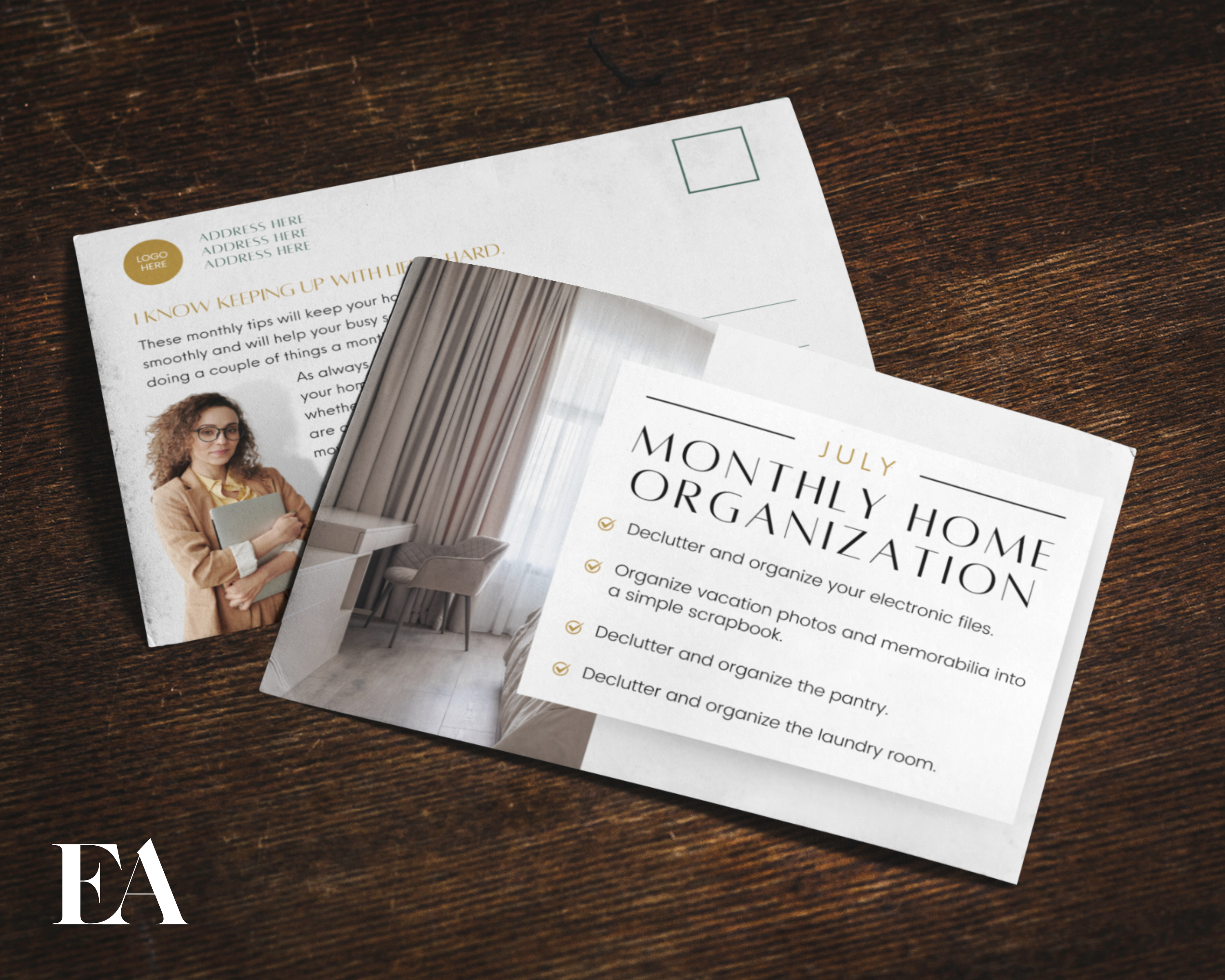 Home Organization Postcards - Exclusive Design Style