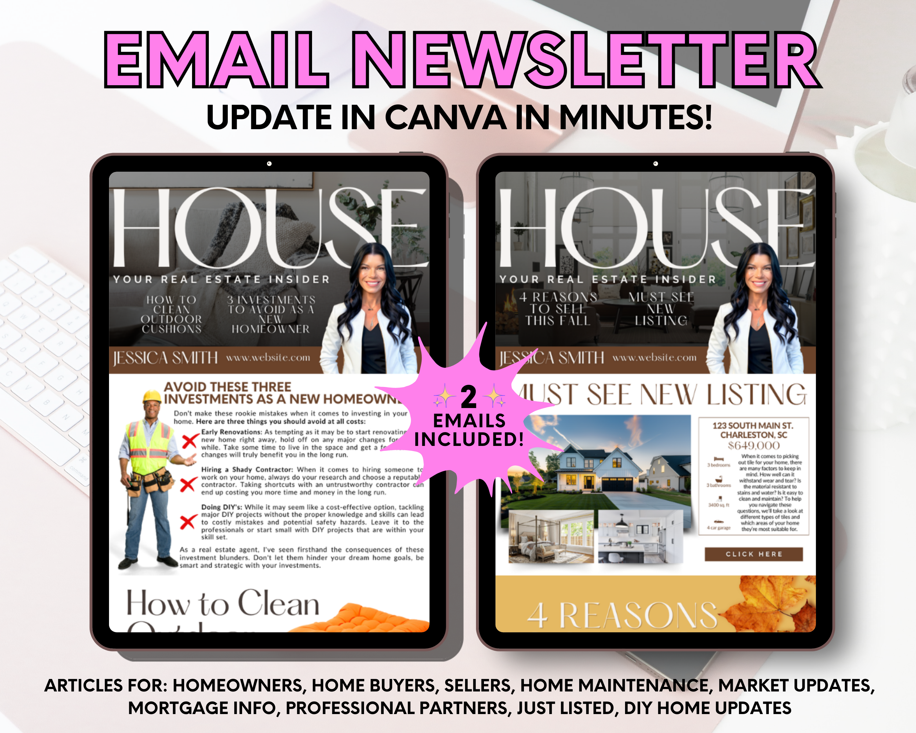 2024 September Email Newsletter, Real Estate Newsletter, Realtor Marketing, Newsletter Email Template, Real Estate Mailer, Fall Newsletter
