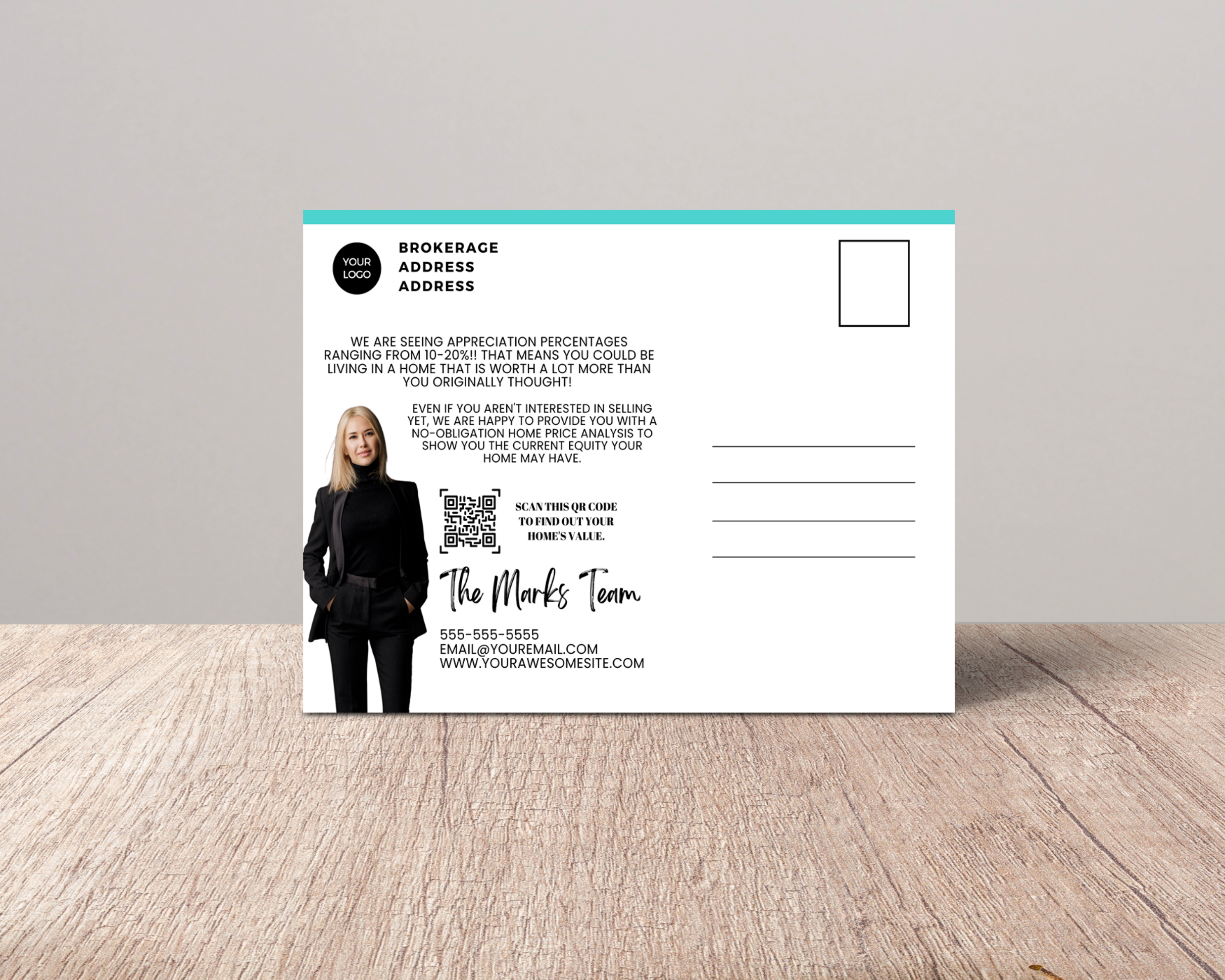 Real Estate CMA Postcard Home Value Postcard Template Real Estate Farming Postcard Marketing Farming for Real Estate Agents Home Value CMA