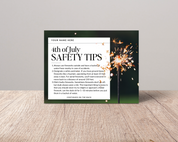 Real Estate Template – Fourth of July Safety Postcard