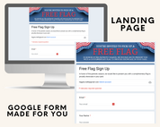 Free Flag Event Template, Real Estate Client Event Flyer, QR Code Template, Realtor Marketing, Real Estate Bundle, Real Estate Farming, Canva