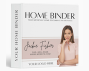 Real Estate Home Binder, Realtor Closing Gift, Real Estate Marketing, Closing Binder, House Binder, Home Buyer Guide, Realtor Flyer, Canva