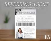 Referral Agent Flat Card, Real Estate Template, Agent Referral Thank You Card, Real Estate Flyer, Real Estate Agent, Home Seller Packet