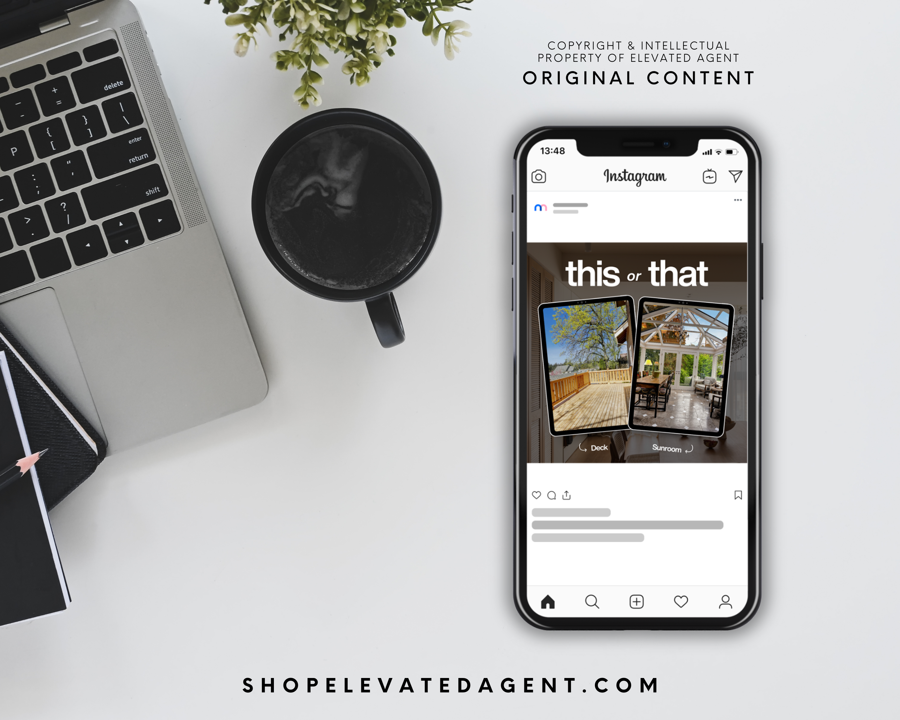 This or That Social Media Posts, Real Estate Social Media, Realtor Instagram, Real Estate Marketing, Social Media Planner, Canva Template