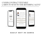 Under Contract Text Updates, Referral Agent Textable Cards, Real Estate Text Message, Realtor Marketing, Real Estate Template, Realtor Flyer