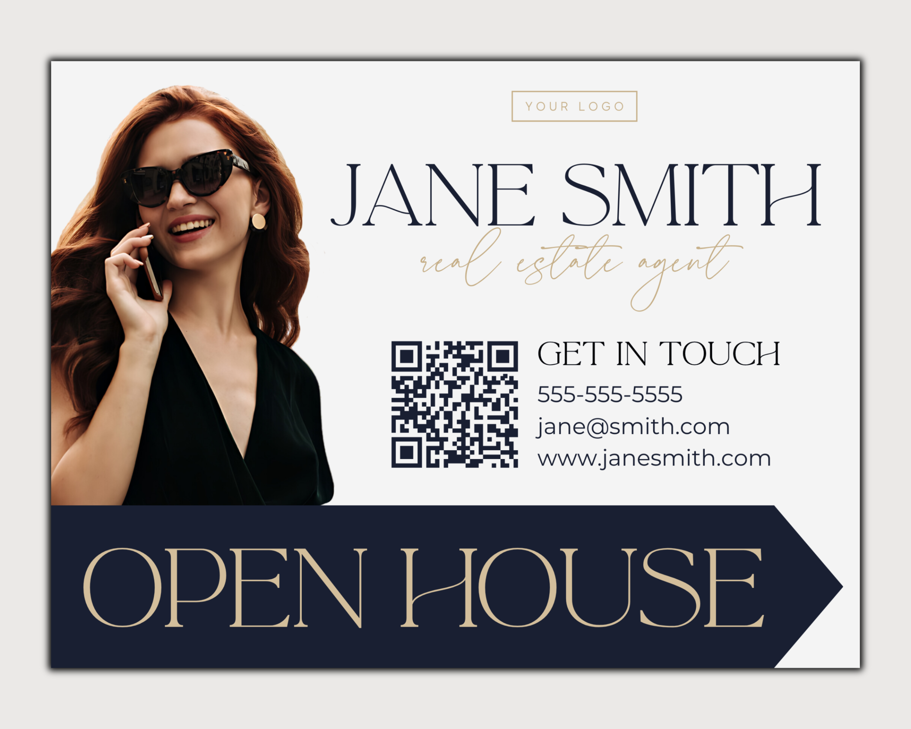 Real Estate Yard Sign, Realtor Open House Yard Sign, Real Estate Template, Open house Flyer, Real Estate Marketing, Realtor Flyer, Canva