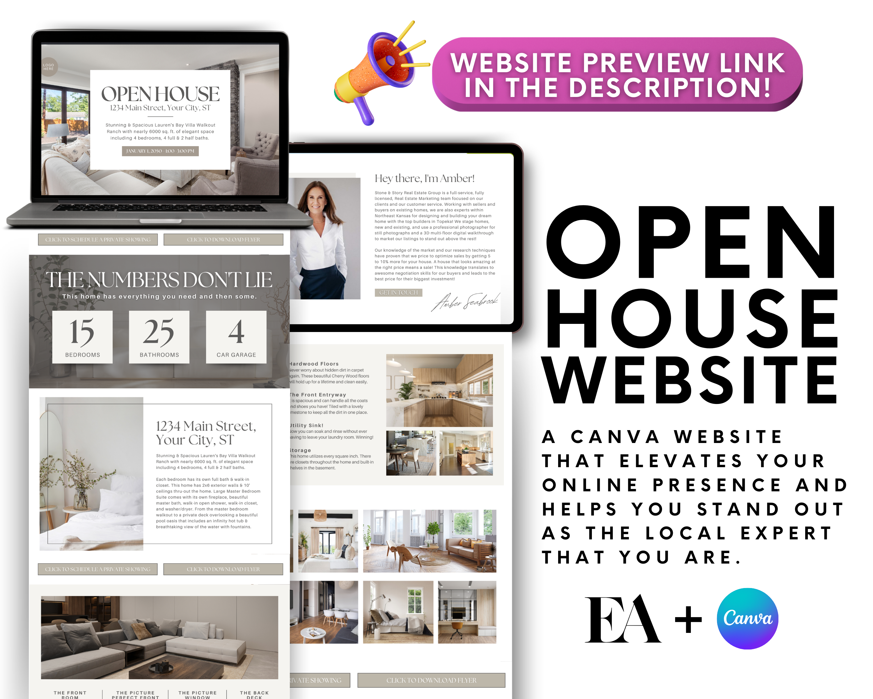 Open House Website 1 - Peaceful Design Style