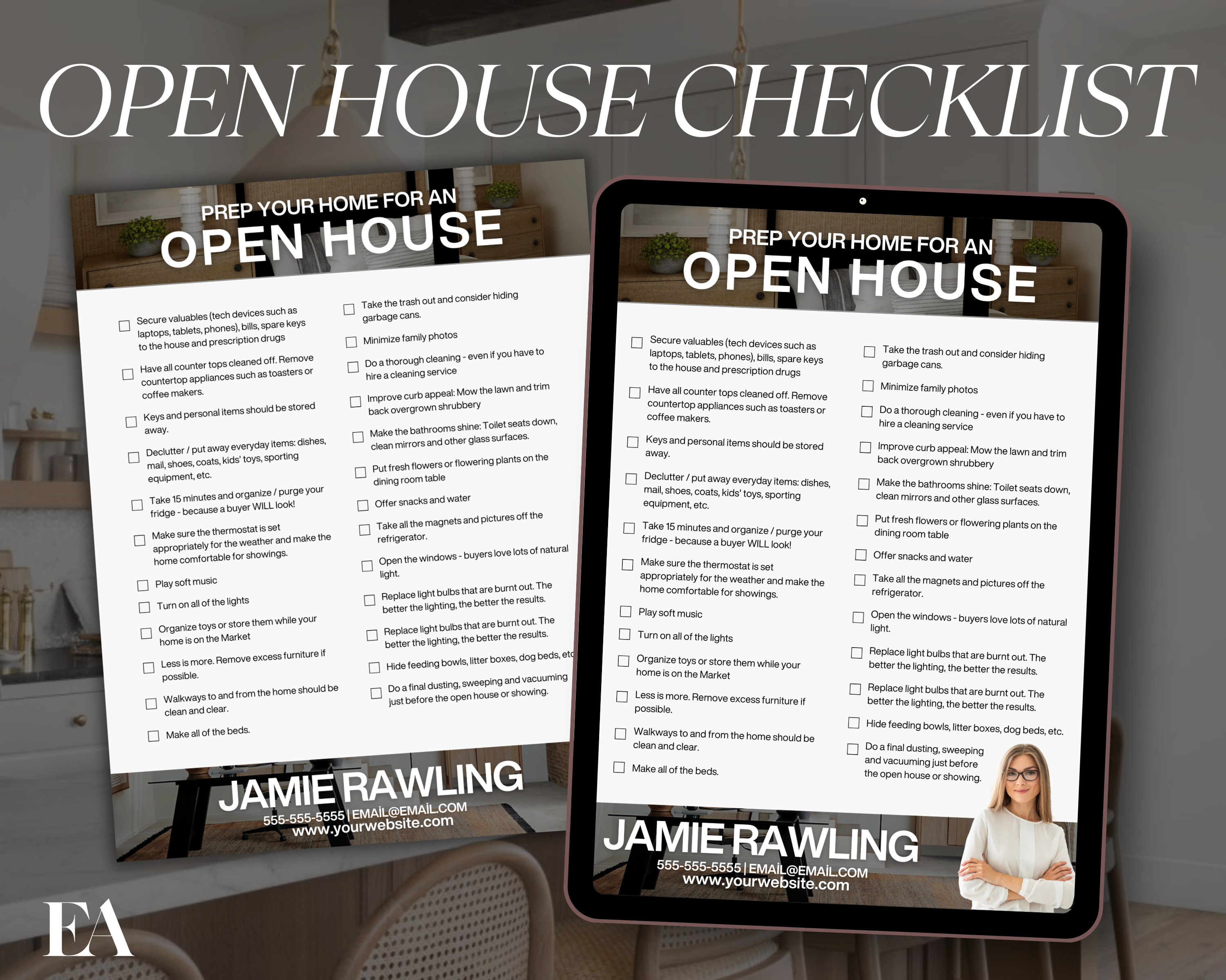 Open House Checklist - Classic Design Style