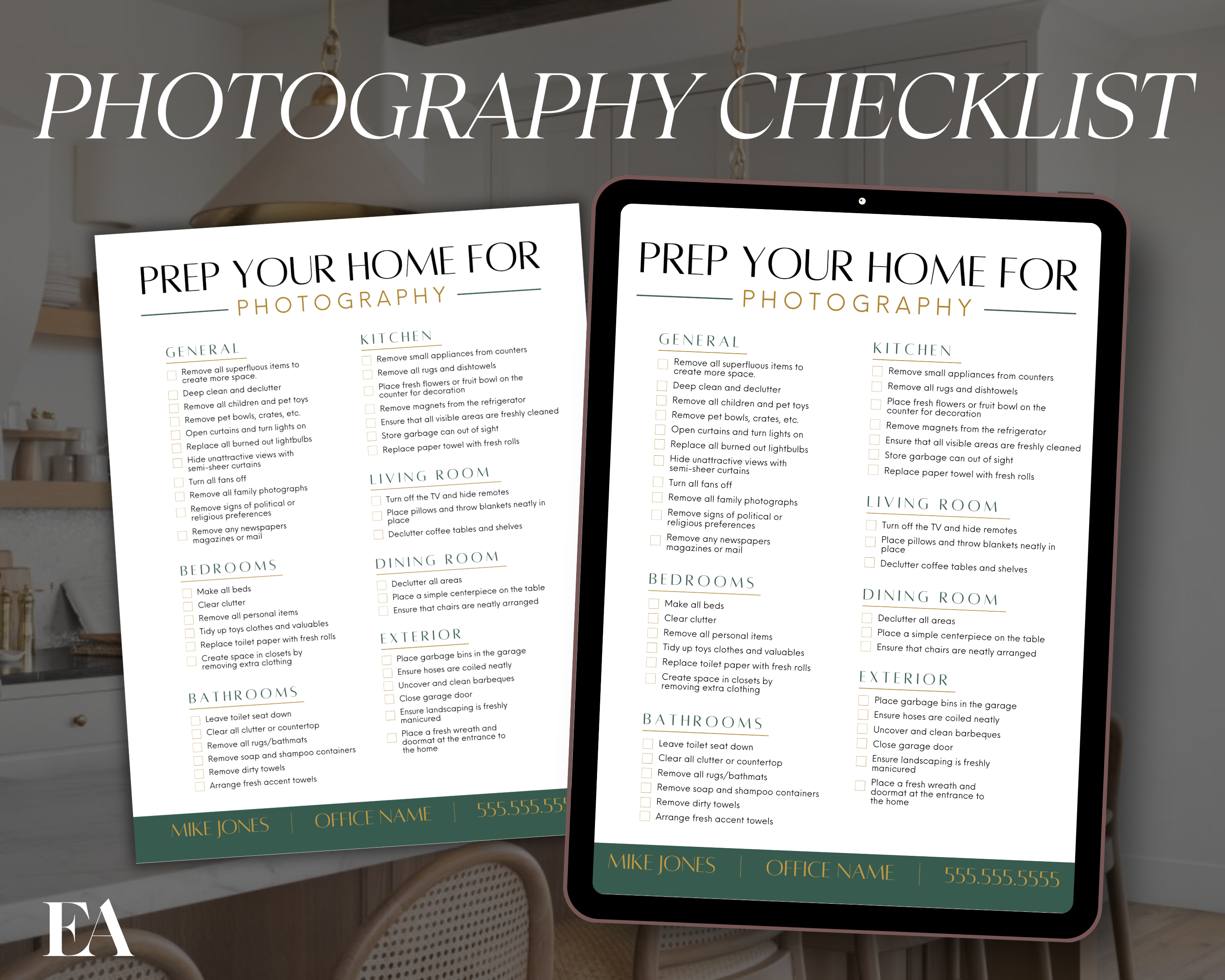 Photo Prep Checklist - Exclusive Design Style