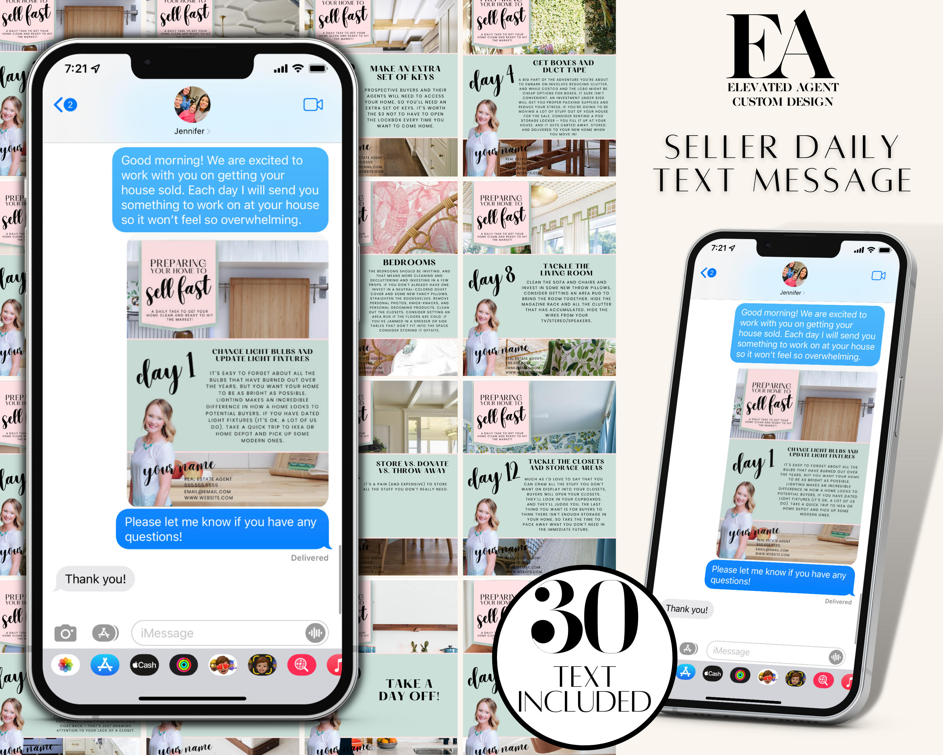 Preparing Your House to Sell Text Message - Playful Brand Style