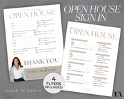 Open House Sign-In Sheets Real Estate Template (Peaceful Brand)