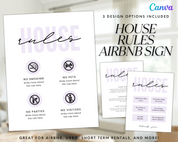 Real Estate Template – House Rules Airbnb Sign