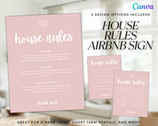 Real Estate Template – House Rules Airbnb Sign